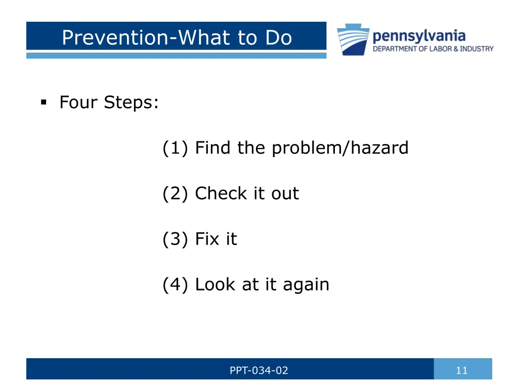 prevention what to do