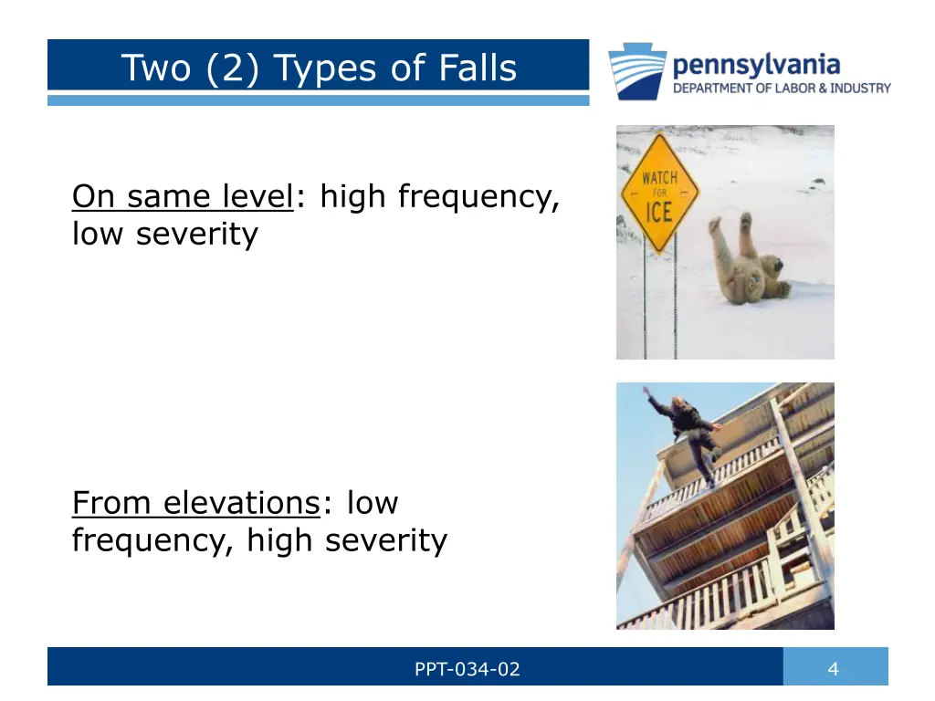two 2 types of falls