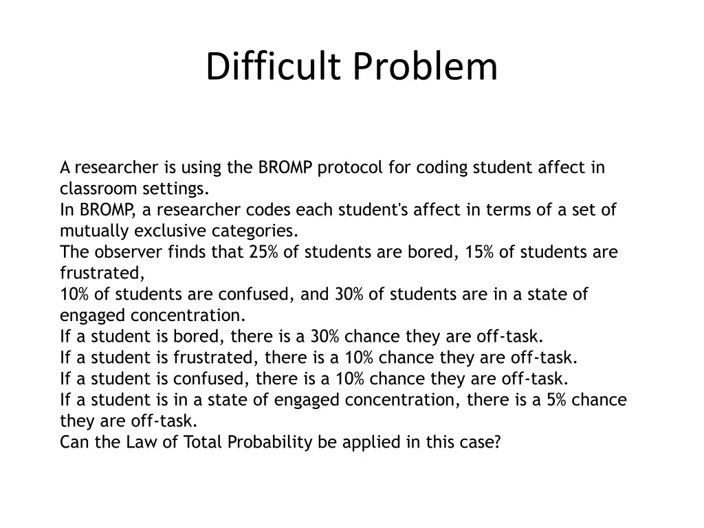 difficult problem