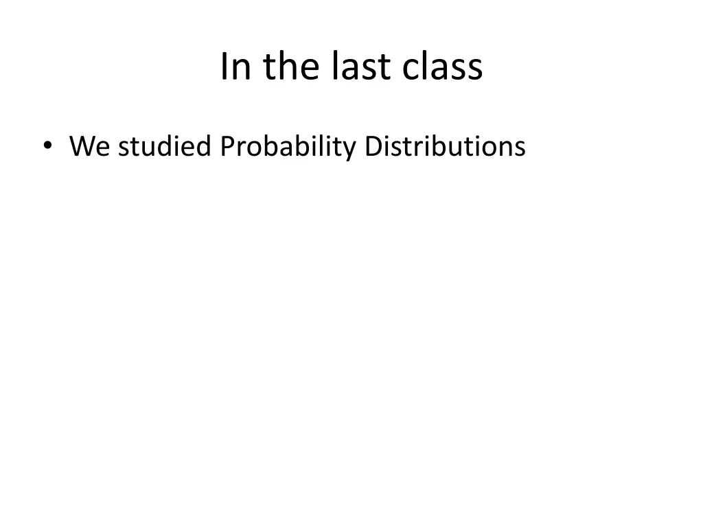 in the last class