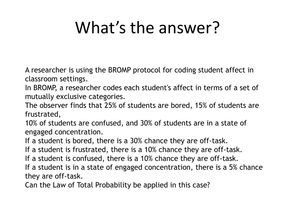 what s the answer