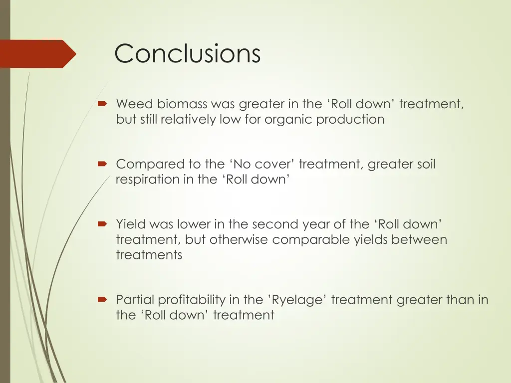 conclusions