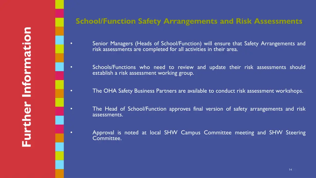 school function safety arrangements and risk