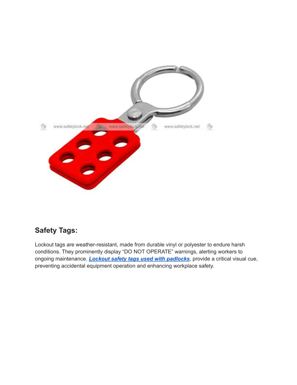 safety tags