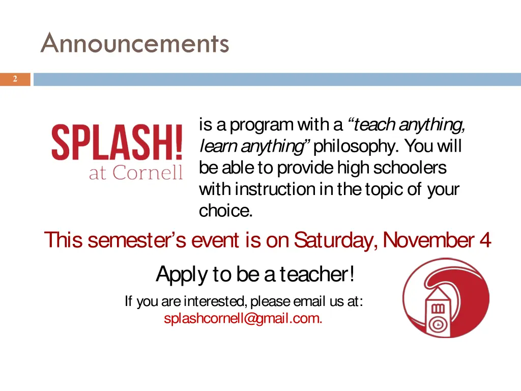 announcements