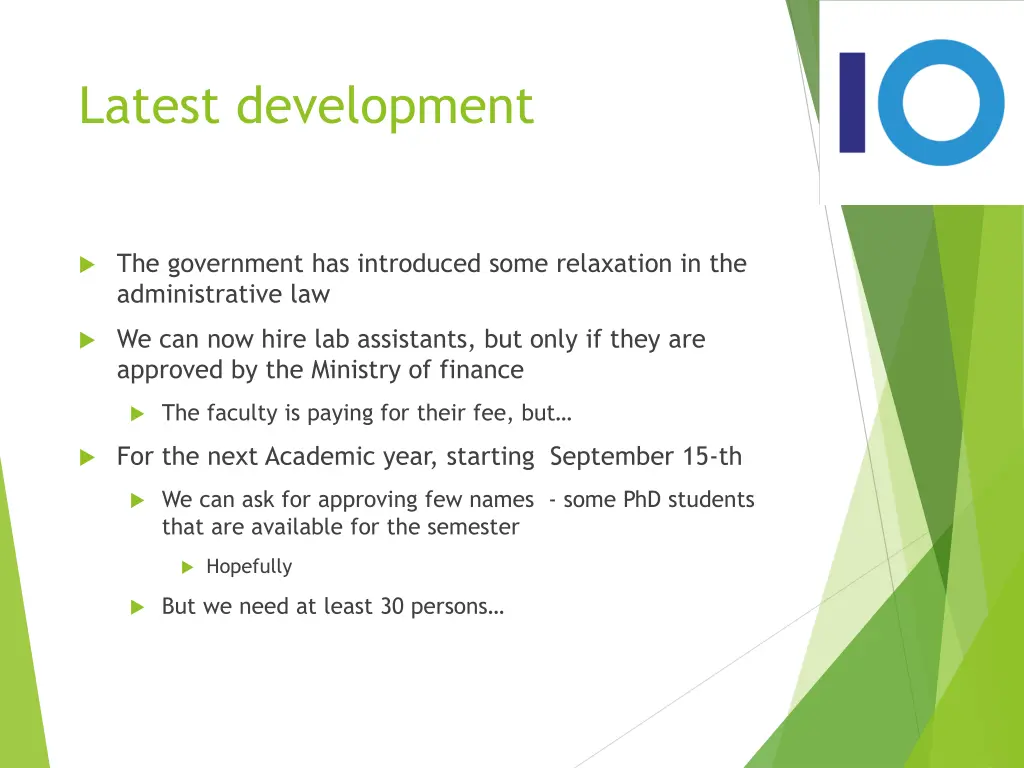 latest development