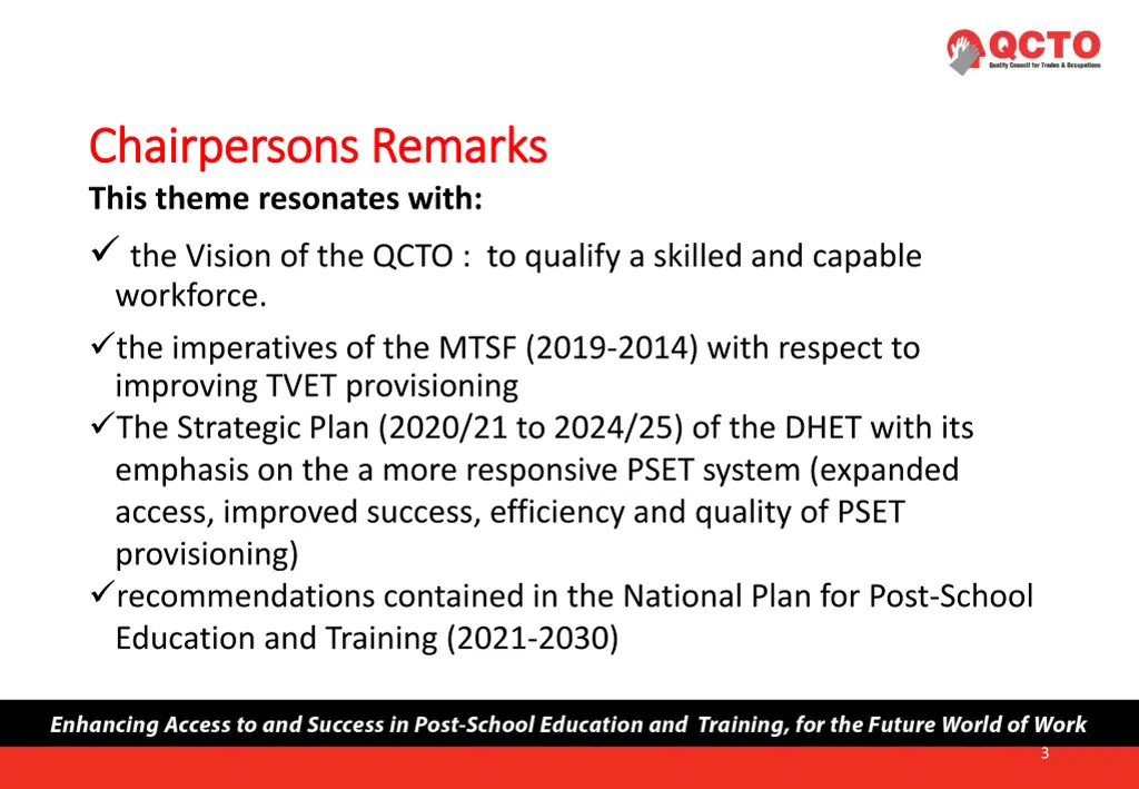 chairpersons remarks chairpersons remarks this