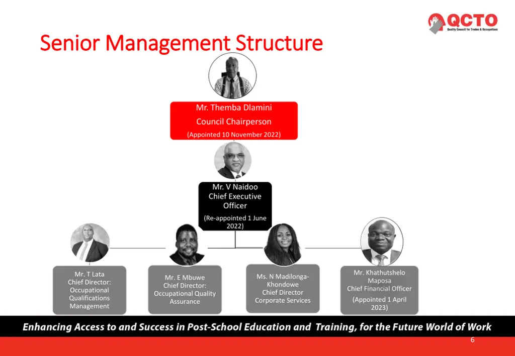 senior management structure senior management