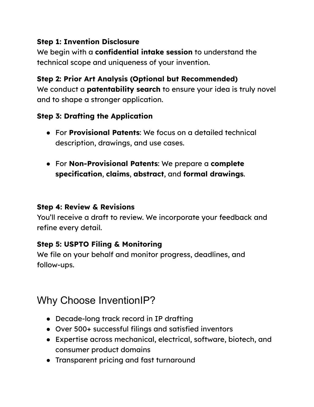 step 1 invention disclosure we begin with