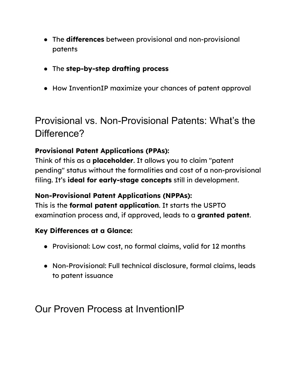 the differences between provisional