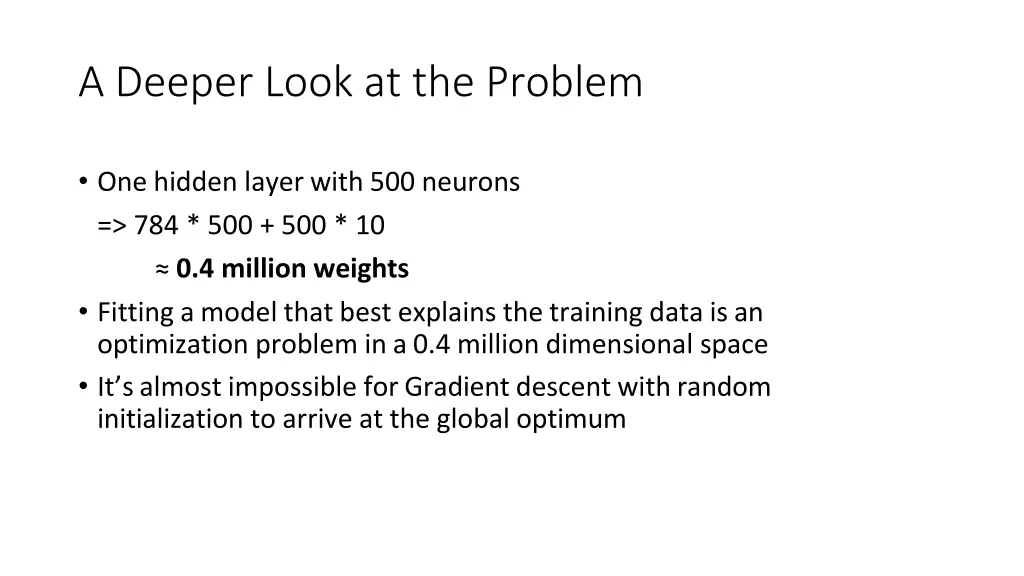 a deeper look at the problem