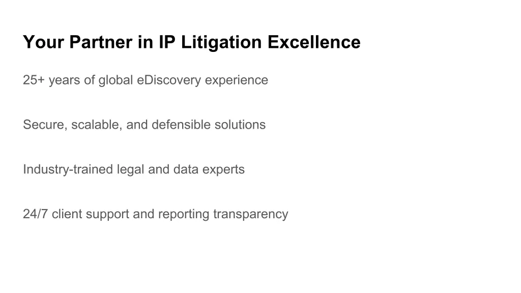 your partner in ip litigation excellence