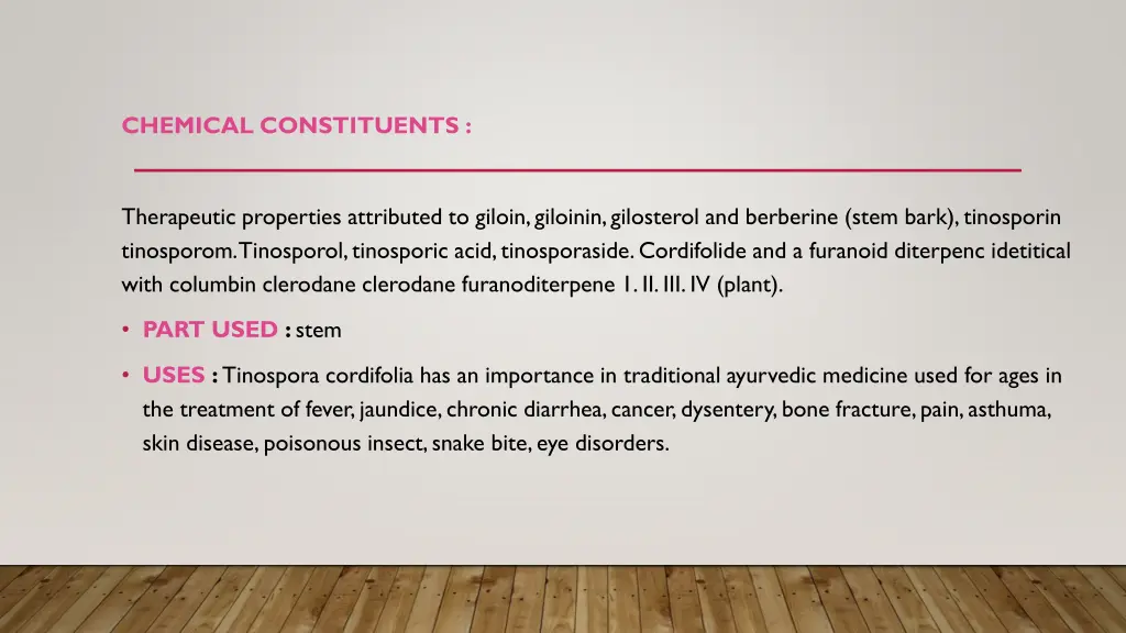 chemical constituents 1