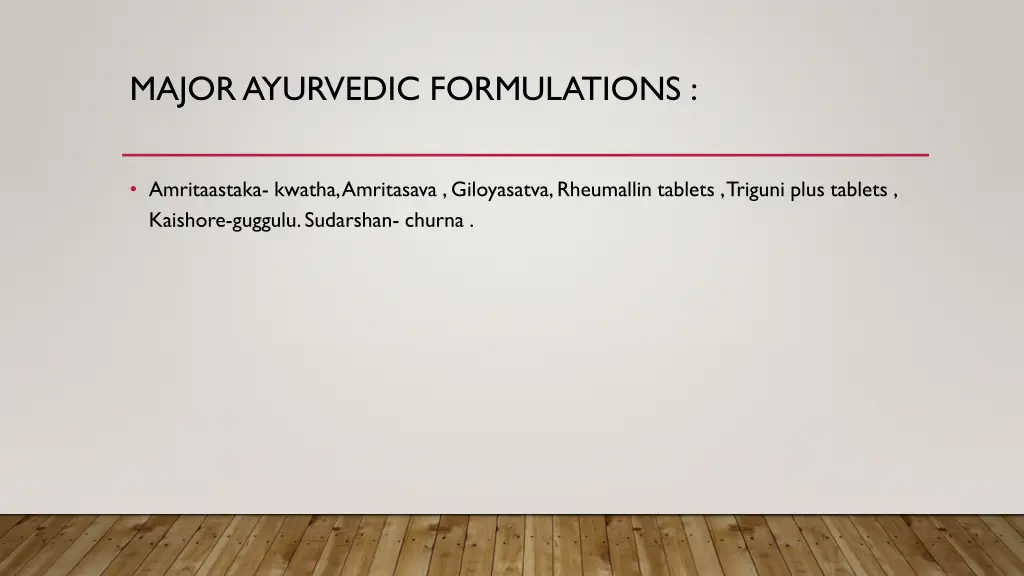 major ayurvedic formulations 1