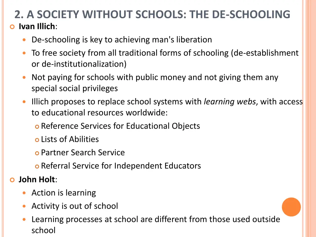 2 a society without schools the de schooling 2