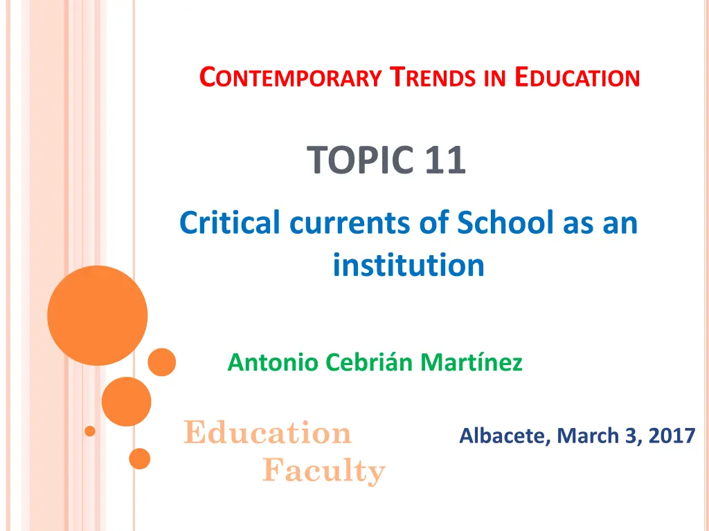 c ontemporary t rends in e ducation