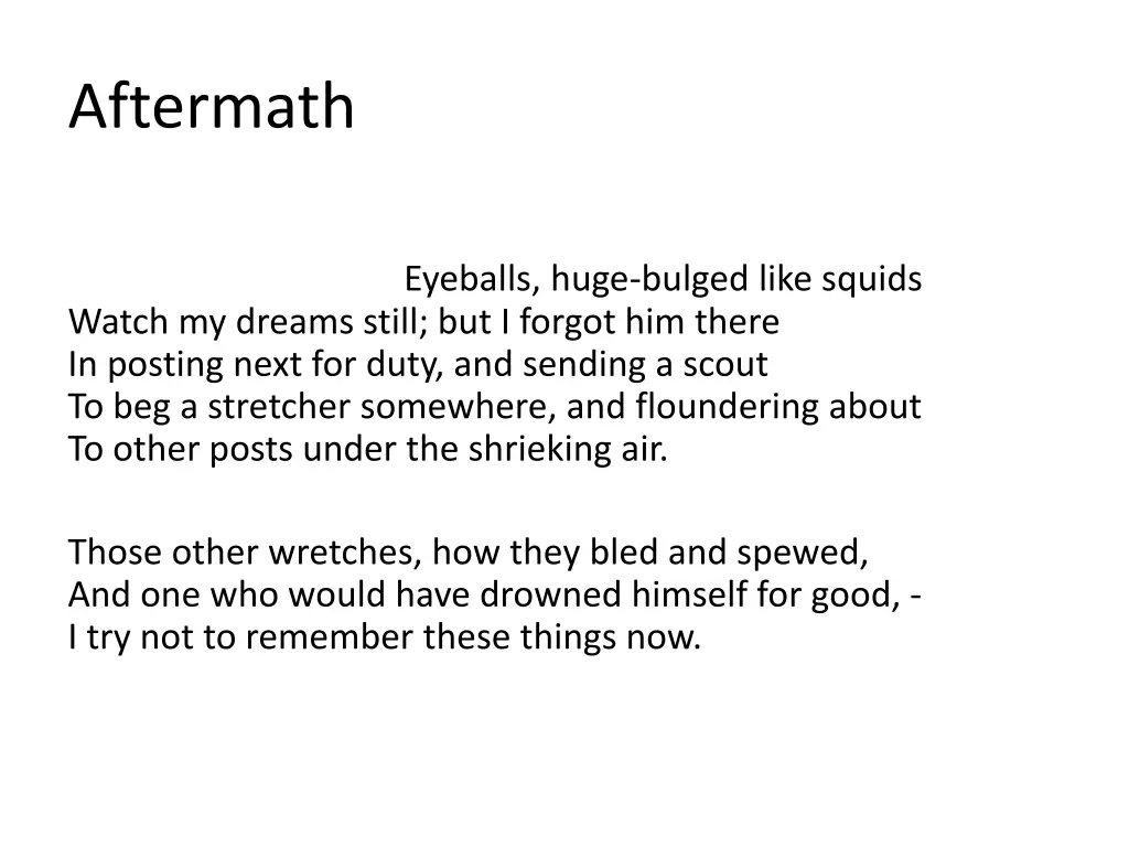 aftermath