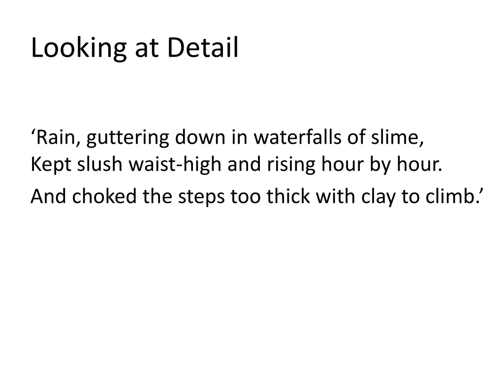 looking at detail
