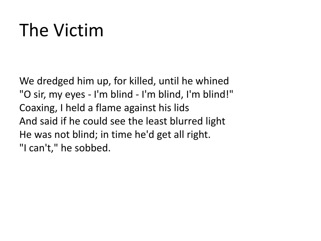 the victim