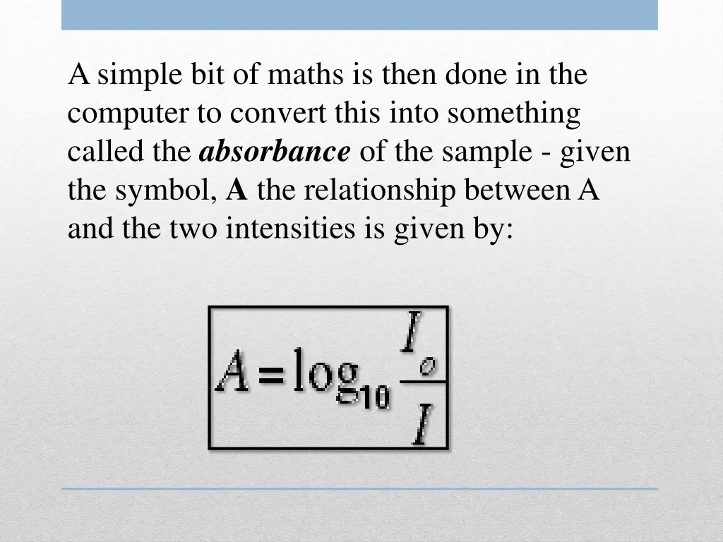 a simple bit of maths is then done