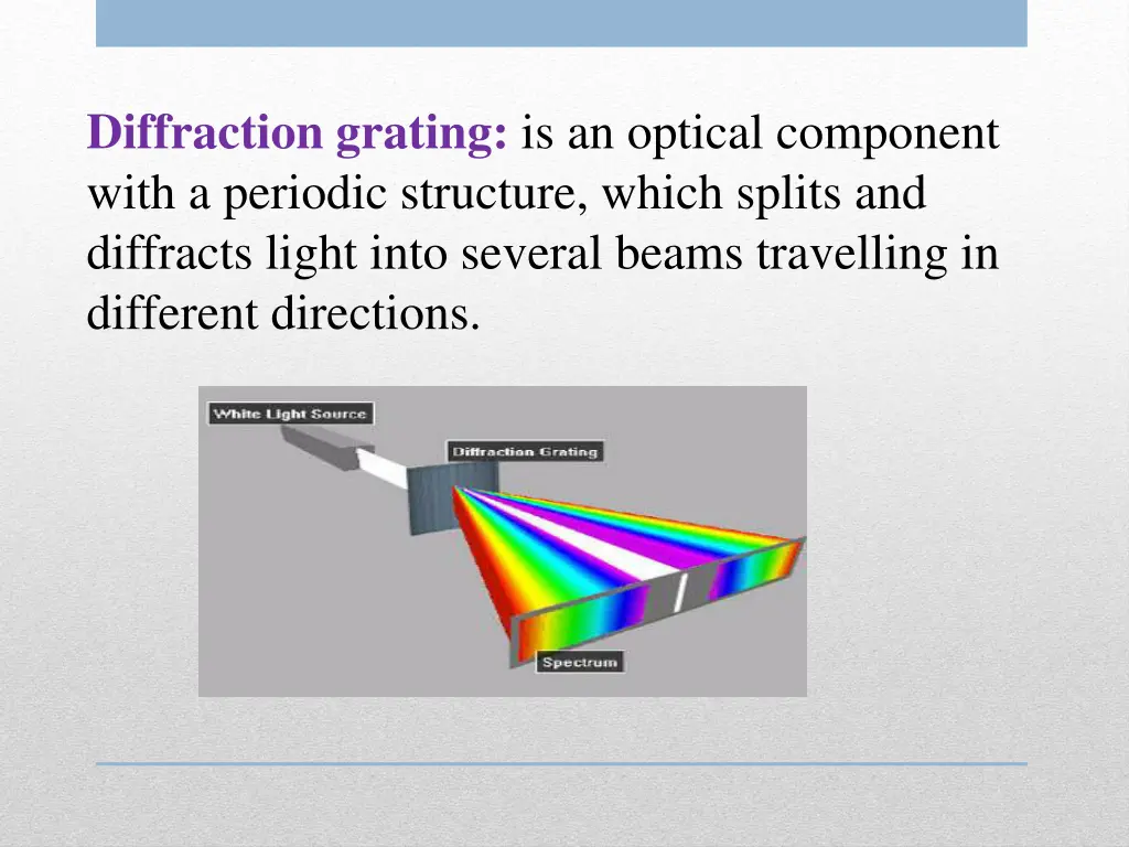 diffraction grating is an optical component with