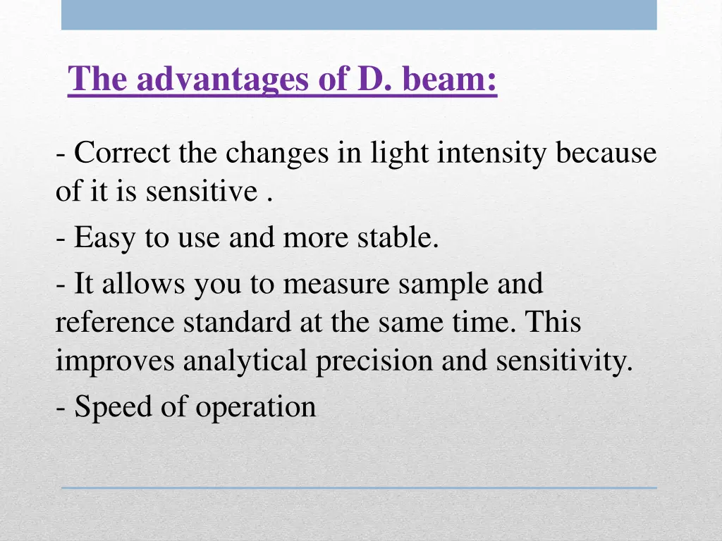 the advantages of d beam
