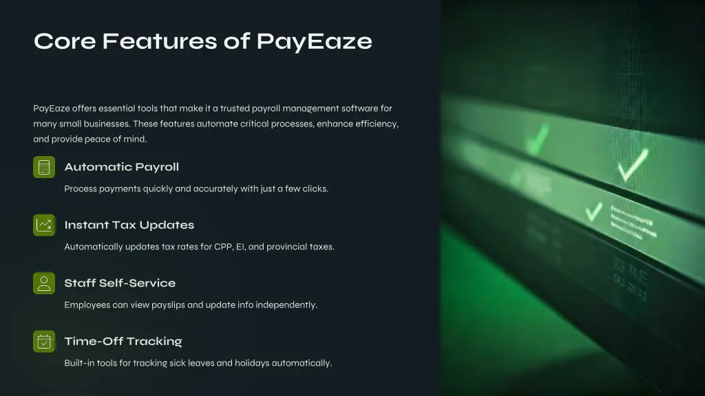 core features of payeaze