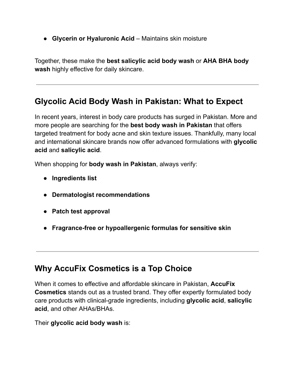 glycerin or hyaluronic acid maintains skin