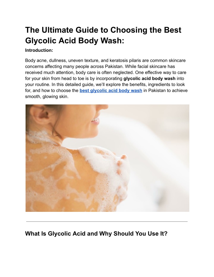 the ultimate guide to choosing the best glycolic