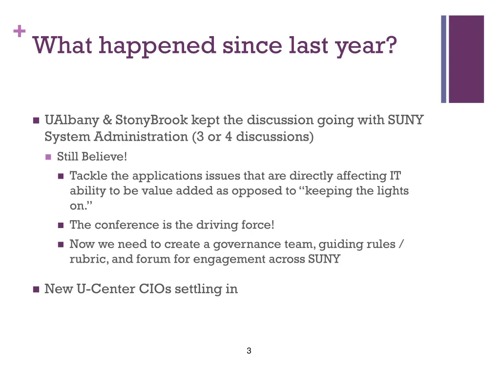 what happened since last year
