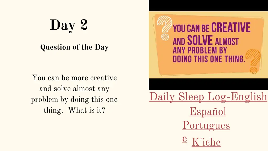 sleep on it sleep tip 2 solve problems