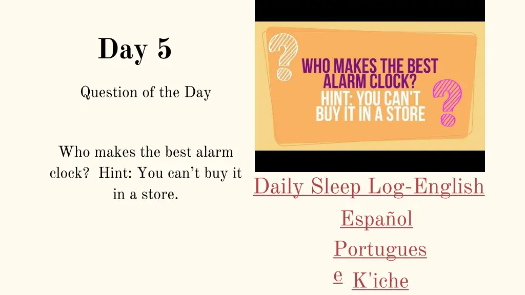 sleep on it sleep tip 5 alarm clock