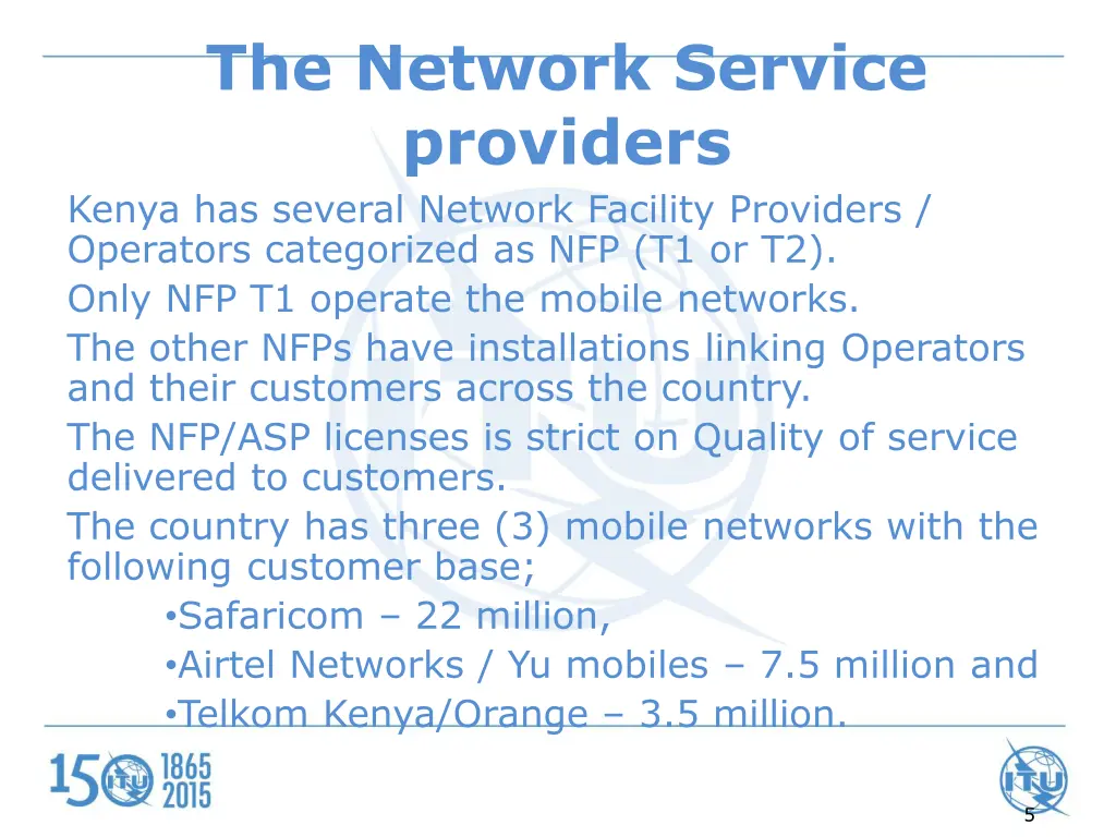 the network service providers kenya has several