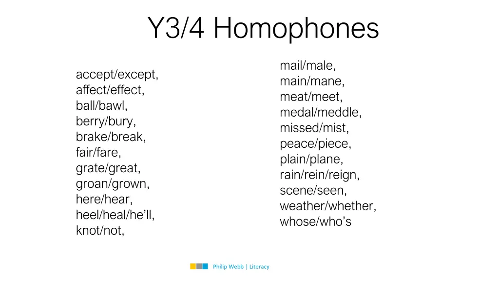 y3 4 homophones