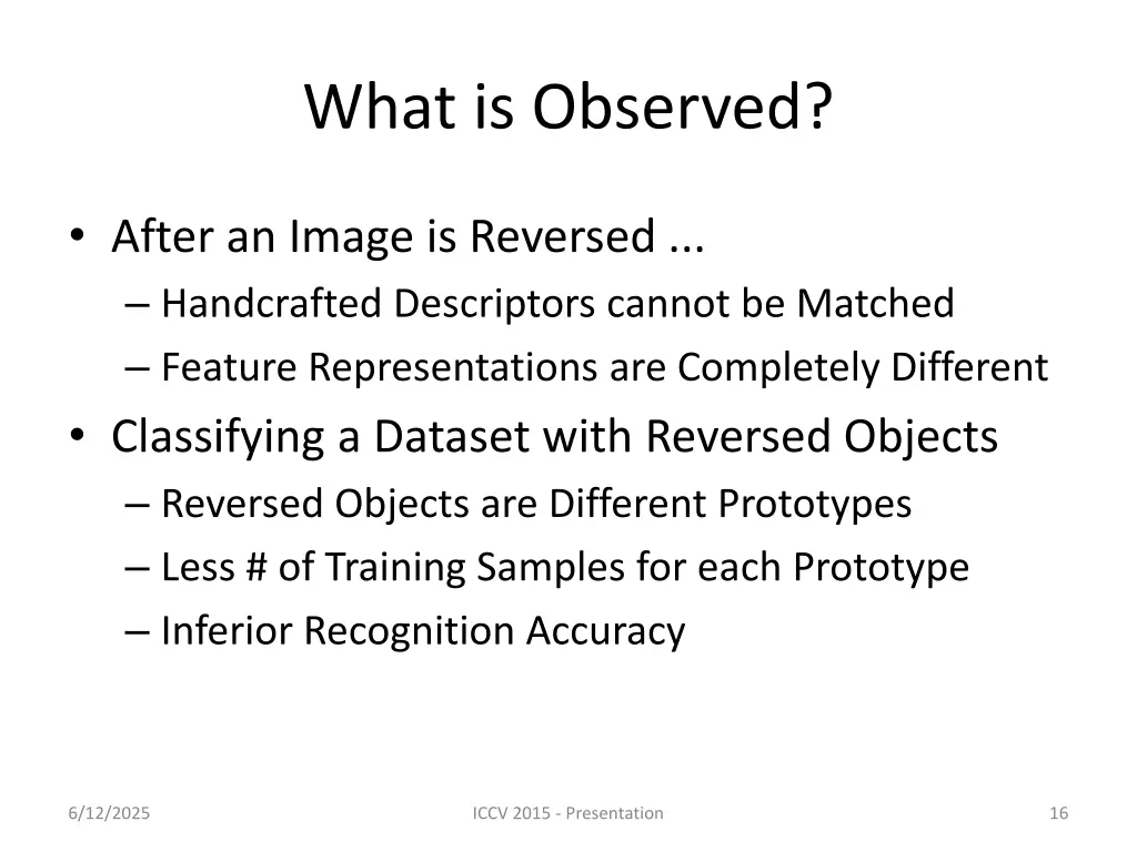 what is observed