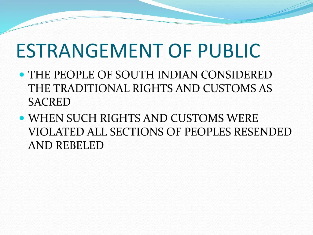 estrangement of public