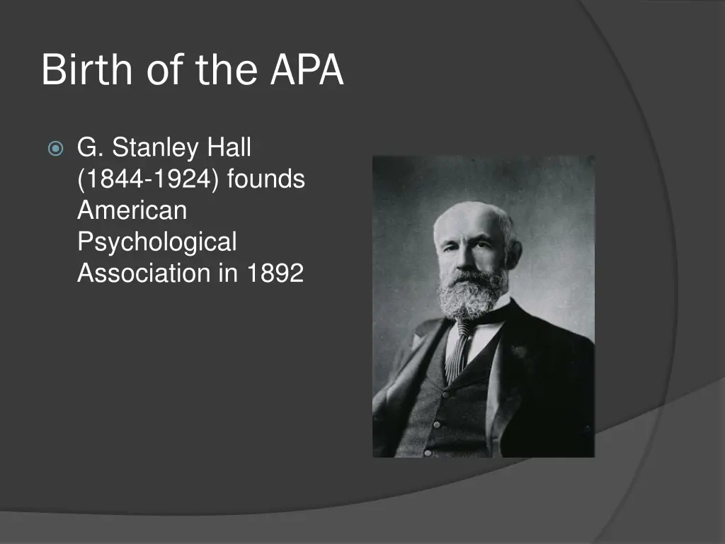 birth of the apa