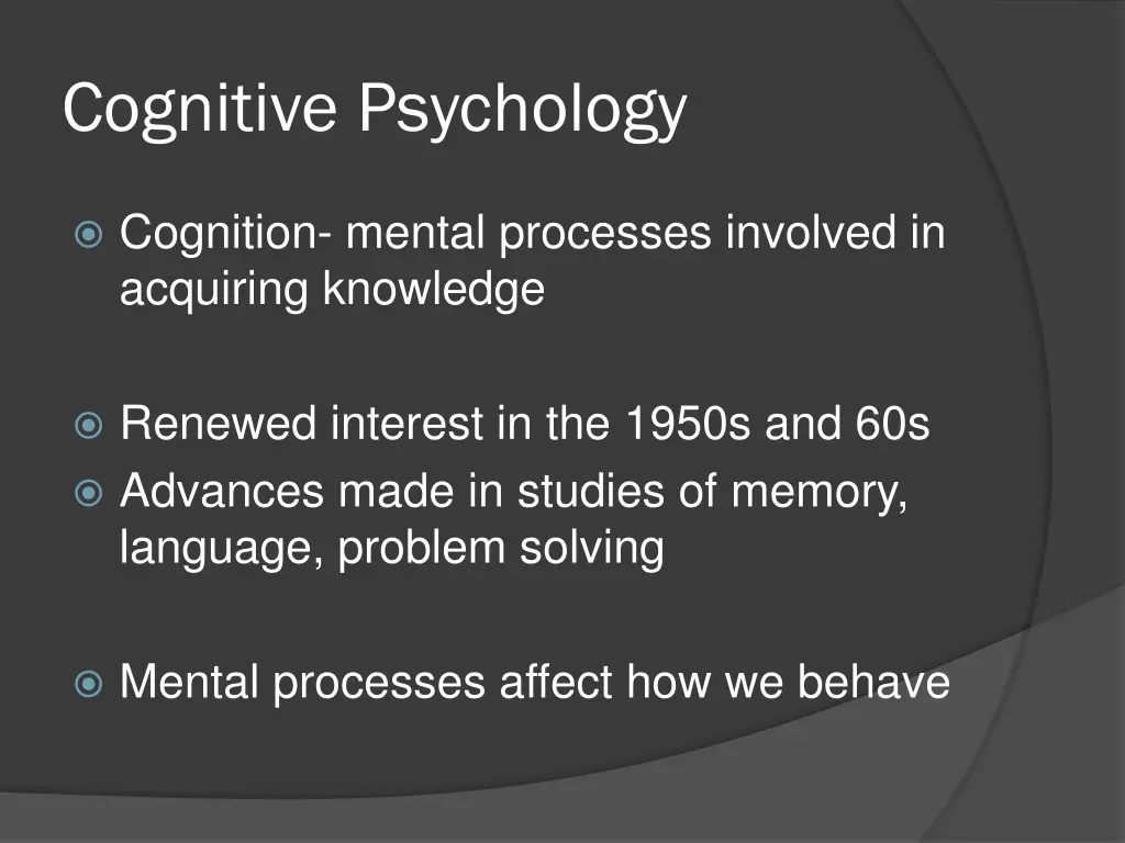 cognitive psychology
