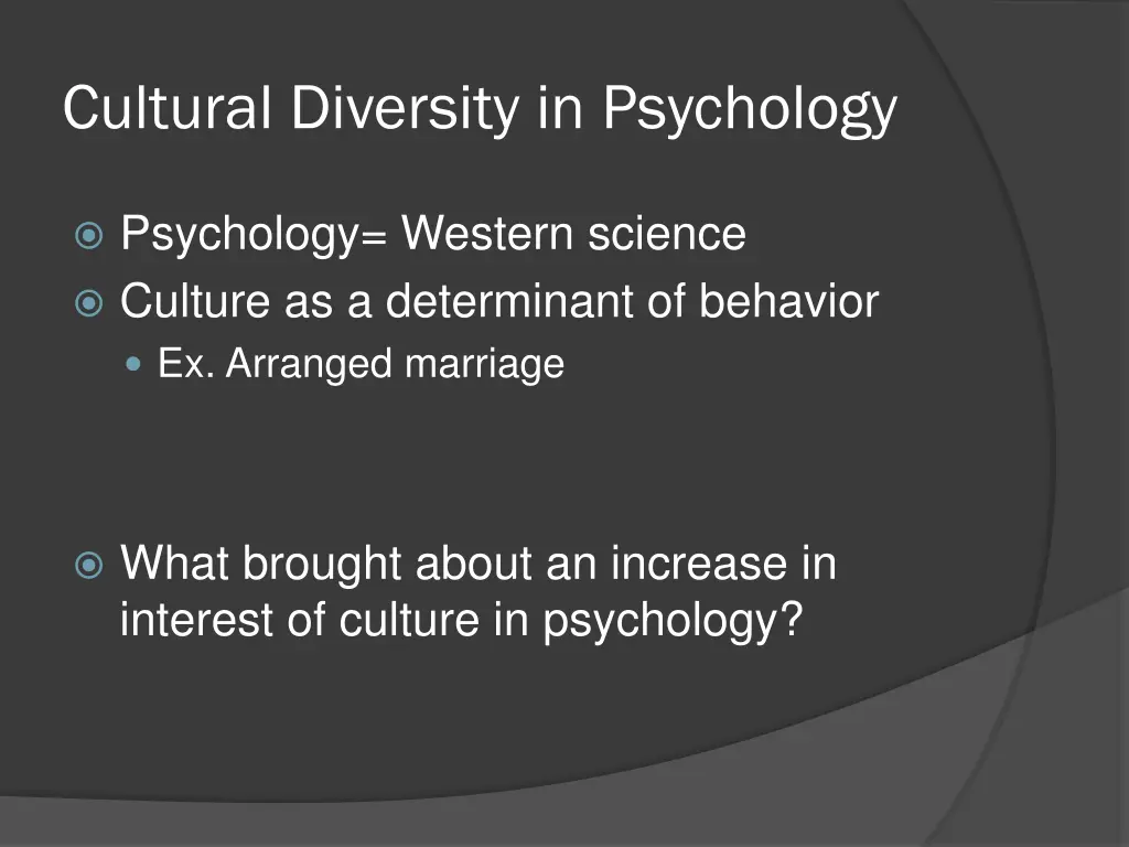 cultural diversity in psychology