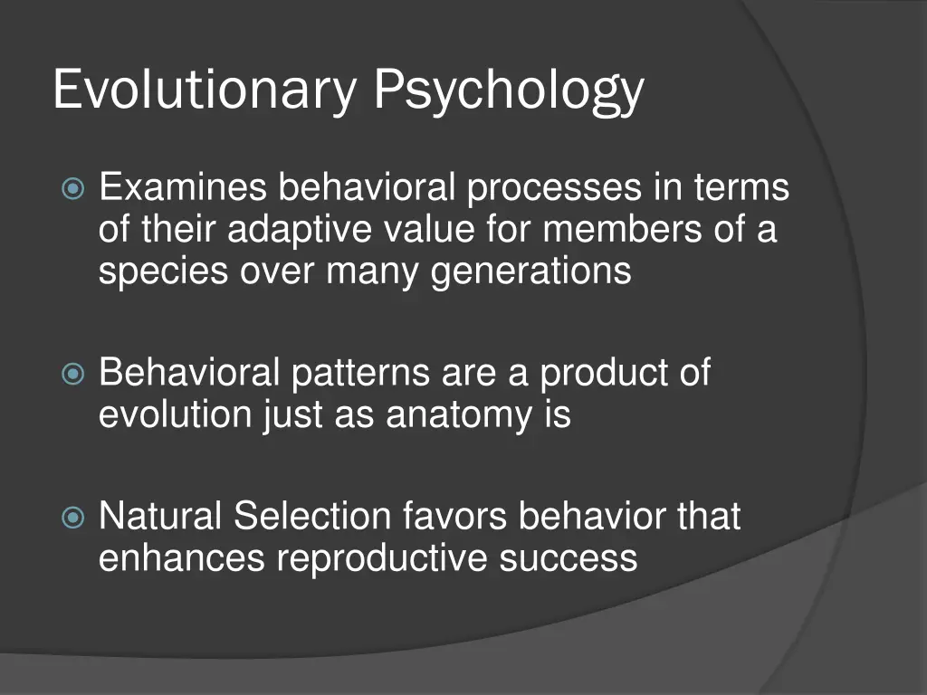 evolutionary psychology