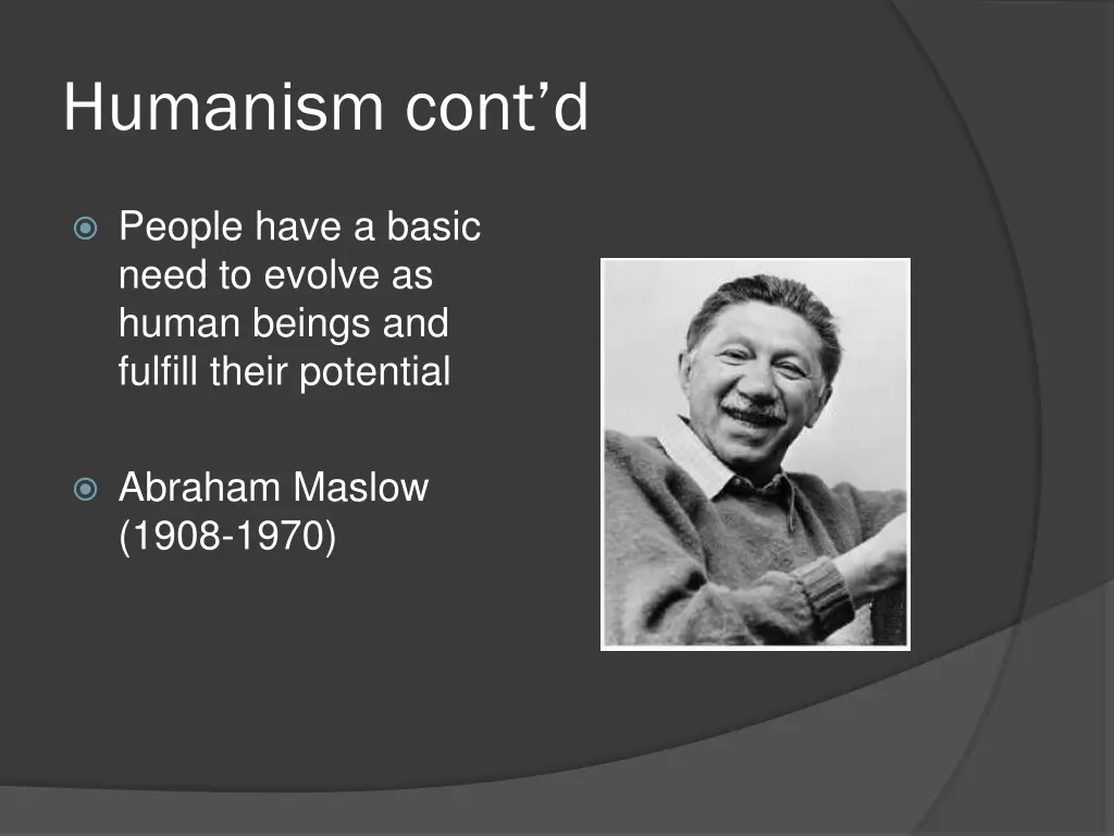 humanism cont d
