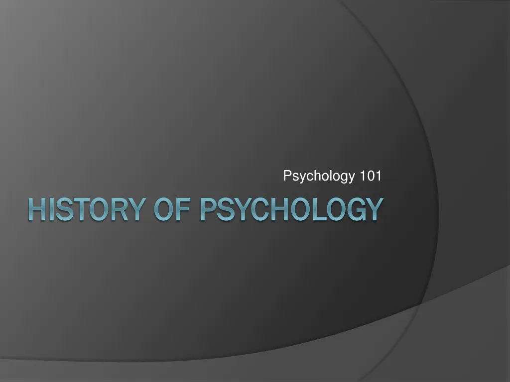 psychology 101