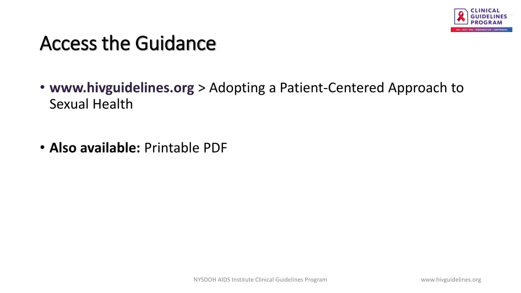 access the guidance access the guidance