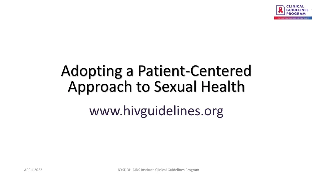 adopting a patient centered approach to sexual