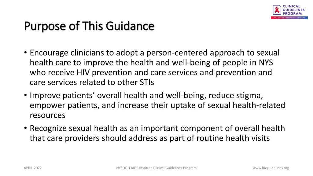 purpose of this guidance purpose of this guidance