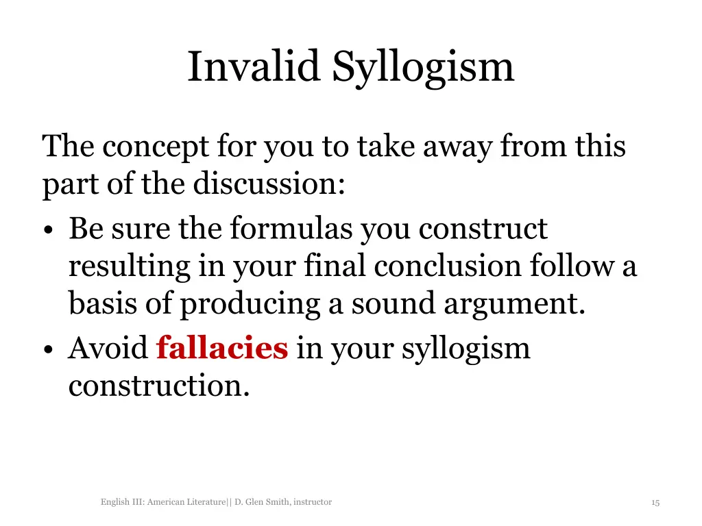 invalid syllogism 1