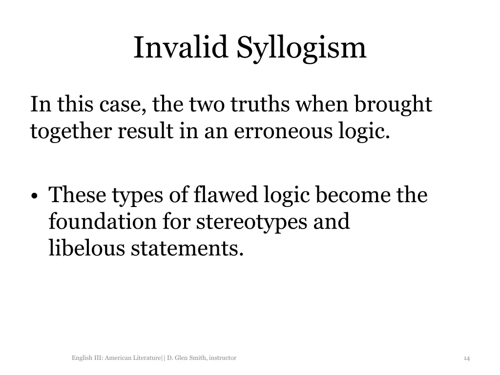invalid syllogism