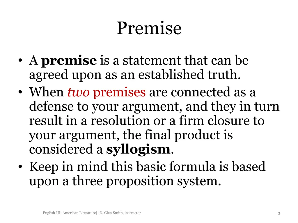 premise