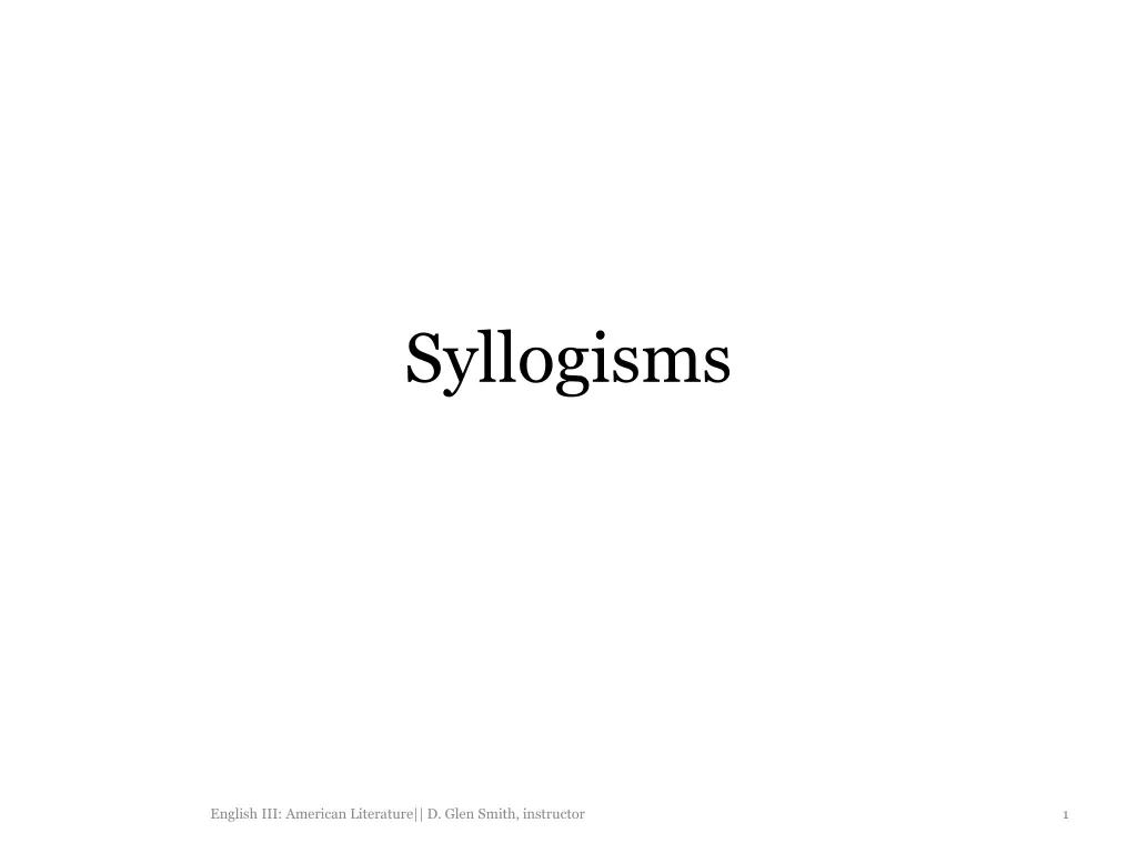 syllogisms