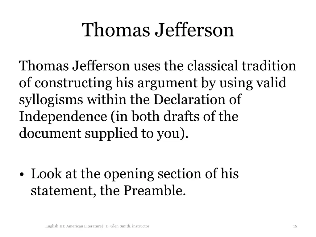 thomas jefferson